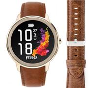 Blueshaweu Correa de repuesto para reloj inteligente Crazy Leather compatible con Sekonda Flex de 42 mm, Flex Plus/Motion 36 mm, Motion Plus 38 mm, Active 1909/Active Pro de 47 mm, Active Plus (marrón