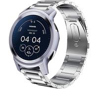 Blueshaweu Metal compatible con Motorola Moto Watch 100 Smartwatch,Correa de acero inoxidable compatible con Motorola Moto Watch 100/Moto360 smartwatch (plata)