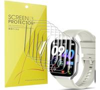 Blueshaweu Protector de pantalla compatible con reloj inteligente QCOQ P98, paquete de 6, película transparente de TPU de cobertura completa compatible con reloj inteligente QCOQ P98 de 1.97 pulgadas,