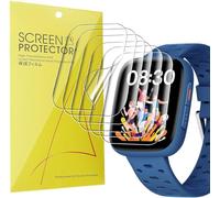 Blueshaweu Protector de pantalla de reloj inteligente BIGGERFIVE BW03, paquete de 6, película transparente de TPU de cobertura completa compatible con BIGGERFIVE BW03 4.6 cm Watch (paquete de 6)