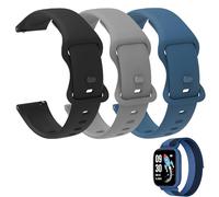 Blueshaweu Pulsera de 22 mm compatible con Biggerfive Smartwatch Niños BW01, BW02, pulseras deportivas de silicona compatibles con BIGGERFIVE BRAVE 2, BIGGERFIVE BRAVE Smartwatch, Große, Silicona, No