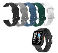 Blueshaweu Pulsera de 22 mm compatible con Biggerfive Smartwatch Niños BW01, BW02, pulseras deportivas de silicona compatibles con BIGGERFIVE BRAVE 2, BIGGERFIVE BRAVE Smartwatch, Große, Silicona, No