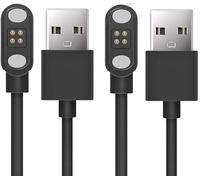 Blueshaweu Rumatas X7 - Cargador de auriculares con conducción, Cable magnético para cargador USB 3,3 ft compatible con Rumatas X7 Bone Conduction Headphones (2 paquetes-Negro)
