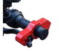 Blueshyhall Candado antirrobo para manillar de motocicleta, de aleación de aluminio, con 2 llaves y 3 espaciadores (rojo)