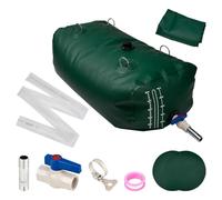 Blueshyhall Depósito de agua plegable, saco de agua grande con grifo y conexión de tejido de PVC de 3 capas engrosado, depósito de agua resistente a la intemperie y a los rayos UV, almacenamiento de