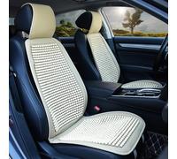 Blueshyhall Funda de asiento de coche con masaje, 1 pieza Cool Transpirable Fundas de Asiento de Coche Asiento Delanteros Asiento de Cuentas de Madera Cojín Universal Masaje para Coche Oficina (Beige)