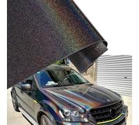 Blueshyhall Lámina de Vinilo para Coche, Color Gris Con Efecto Arcoíris, Camaleón Brillante, Impermeable, Exterior (50 x 152 cm)