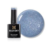 Bluesky Gel Nail Polish 10ml, Mermaid Tears - SS2612, Blue Glitter Gel Nail Polish for 21 Day Manicure, Requires Curing Under LED UV Nail Lamp
