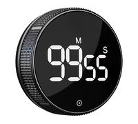 Bluesnail Cronómetro de Cocina, cronómetro de productividad con Pantalla Digital led, cronómetro Inteligente de la Oficina del Gimnasio del Aula Familiar, Cronómetro de Tomate (Negro)