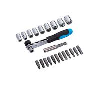 BlueSpot Tools 12624 - Juego de brocas y llaves de vaso (23 piezas)