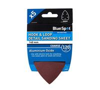 BlueSpot Tools 19865 - Hojas de lija (grano 120, 140 mm, 5 unidades)