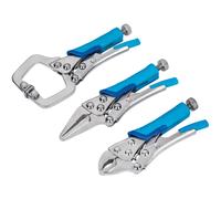 BlueSpot Tools 6528 Mini Set de Pinzas Cierre, 3 Piezas
