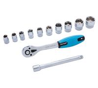 BlueSpot Tools Juego de Llaves de Vaso Métricas 12 Piezas, 3/8in