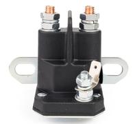 BlueStars 030817 Solenoide de arranque de 12 V 3 terminales para cortacésped Hustler Raptor SD SDX Flip-Up FasTrak Zero Turn - Relé solenoide con soporte de 1 agujero sustituye a Trombetta 8321211210