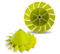 BlueStars Paquete de 2 aspas de ventilador 529437004, para soplador de hojas inalámbrico Ryobi de 18 V P2108 P21081 P21081VN P21081VNM, sustituye a 529437003 529437001 con tuerca de inserción