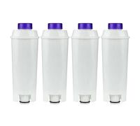 BlueStars Paquete de 4 filtros de agua para cafetera compatibles con máquinas de café Delonghi DLSC002 incluidas De'longhi ECAM ESAN ETAM BCO410 BCO420 EC680 y más
