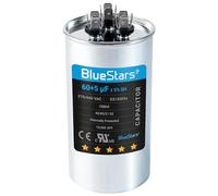BlueStars Ultra Durable 60+5 MFD uf ±5% 370/440 voltios VAC Dual Run Start Round Condensador para condensador recto frío o bomba de calor aire acondicionado