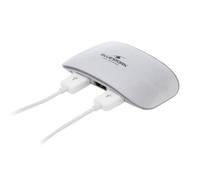 Bluestork BS-USB4M/PS - Hub con 4 Puertos, USB 2.0, con alimentación, Color Plateado