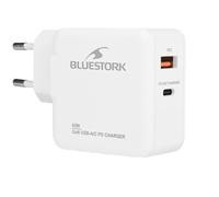 Bluestork Cargador de Pared PW-BS-65-GAN-C-A-W Blanco - Marca EAN: 3760162051285