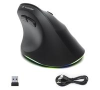 Bluestork Ergo Lumi Ratón Vertical Ergonómico Inalámbrico para Mano Derecha RGB 2400 DPI Negro