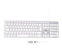 Bluestork KB Mac - Teclado para Mac, MacBook y iPad Blanco USB-C y USB-A