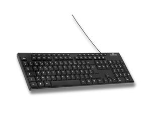 Bluestork - KB-Media-Off/FR - Teclado con Cable USB - Teclado AZERTY con 15 Teclas Multimedia, conexión fácil, diseño Ligero y Resistente - Ergonómico, silencioso - PC Windows y Linux