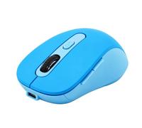 Bluestork M-WL-OFF65 - Ratón inalámbrico Bluetooth Recargable, Color Azul | Doble conexión Bluetooth de 2,4 GHz, clics silenciosos, carga USB-C hasta 4800 DPI, 6 botones