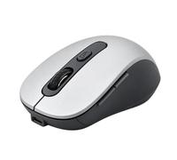 Bluestork M-WL-OFF65 - Ratón inalámbrico Bluetooth Recargable, Color Gris | Doble conexión Bluetooth de 2,4 GHz, clics silenciosos, carga USB-C hasta 4800 DPI, 6 botones