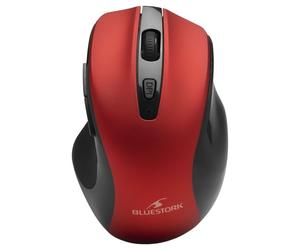 Bluestork Office 75 WL Ratón Óptico Inalámbrico Bluetooth 1600 DPI Rojo