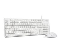 Bluestork - Pack de Teclado de ratón con Cable USB - Teclado AZERTY ergonómico y ratón con Cable receptivo - Conjuntos, silencioso, fácil conexión, Comodidad - PC/Linux