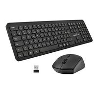Bluestork - Pack Easy Slim Teclado y Ratón Inalámbrico - Wireless - Silencioso - Diseño Ultra Silm - AZERTY FR (Negro)
