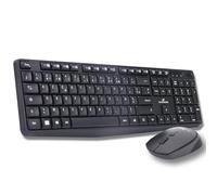 Bluestork - Pack Office V2 - Pack de teclado inalámbrico silencioso, conexión 2.4 Ghz, 12 accesos directos multimedia y ratón 1600 DPI, Plug & Play, batería AA incluida - PC con Windows