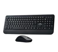 Bluestork - Paquete de Escritorio R2 - Juego de Teclado de ratón Doble conexión Bluetooth / 2,4 GHz - Teclado inalámbrico AZERTY FR, Recargable y ratón inalámbrico Ligero - 120 Horas de duración - PC