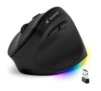 Bluestork - Ratón Ergonómico 800-2400DPI - 6 Botones LED RGB - Raton ergonomico Inalámbrico Prevención del Síndrome del Ratón - Raton inalambrico - PC/Mac/iPad - para Diertos