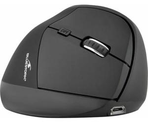 Bluestork - Ratón Vertical Inalámbrico - Ratón Ergonómico Inalámbrico 2.4GHz + Bluetooth, 800-3200 dpi, 6 Botones, Diseño Ergonómico, Recargable - Prevención del Dolor - PC/Mac/iPad/Tablet - Diestros