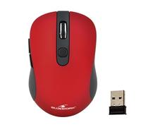 Bluestork Wireless Office 60 - Ratón | Conexión inalámbrica de 2,4 GHz, hasta 1600 DPI, 6 botones, rojo, compatible con Windows y Mac