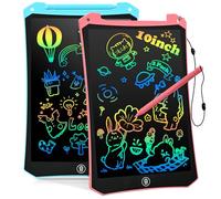 BlueSwan 2 Piezas Pizarra Infantil LCD 10 Pulgadas, Tableta Escritura Magnetica, Tableta Dibujo Niños Borrable para 3-12 Años, Regalo de Cumpleaños y Navidad, Juguetes de Viaje(Rosa+Azul)