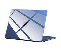 BlueSwan Funda Compatible con MacBook Air 13 Pulgadas M2 M3 M4 A2681 A3113 A3240, 2022 2024 2025 Freigeben, Carcasa Rígida para Mac 13,6" Cover Case Transparente - Cristal Medianoche