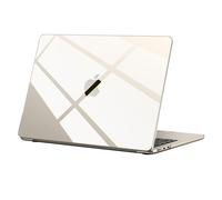 BlueSwan Funda Compatible con MacBook Air 13 Pulgadas M4 M3 M2 A3240 A3113 A2681, 2026 2025-2022 Freigeben, Carcasa Rígida para Mac 13,6" Cover Case Transparente - Cristal Blanco Estrella