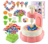 BlueSwan Juguete de Mercado de Flores, Kit para Hacer Ramos de Flores de Tela DIY, Juego Educativo y de Manualidades para Niñas 3 4 5 6 7 8 9 10 11 12 Años, para TDAH Desarrollar la Concentración