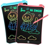 BlueSwan Pizarra Infantil LCD 10 Pulgadas, Tableta Escritura Magnetica, Tableta Dibujo Niños Borrable con Protección Ocular para 3-12 Años, Juguetes de Viaje, Regalo de Cumpleaños y Navidad(Rosa+Azul)