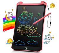 BlueSwan Pizarra Magica Infantil Regalo Niña 2 3 4 5 6+ Años, 10 Pulgadas LCD Tableta Escritura, Pizarra Digital Interactiva Juguetes Educativos, Actividades de Viaje para Pequeños Coche Avión,Rosa
