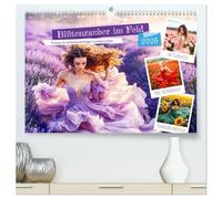 Blütenzauber im Feld - Frauen in farbenprächtiger Landschaften (hochwertiger Premium Wandkalender 2026 DIN A2 quer), Kunstdruck in Hochglanz: Romantische Szenen und Tänze in der blühenden Natur
