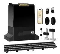 Blütezeit Accionamiento WiFi para puerta corredera 800 kg - Control Smart App, 370 W, accionamiento automático de nailon, 2 mandos a distancia y fotocélula, juego completo para puertas de entrada de