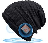 Bluetooth 5.0 Gorro Regalos Originales para Mujer - Musical Gorro Invierno Hombre & Mujer Regalos Navidad, Gorro Slouch Beanie con Estéreo HD para Niños/Hombres/Mama/Padres, Negro, Talla Única