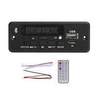 Bluetooth 5,0 Módulo de Placa Decodificador MP3 con Control App, Llamada Manos Libres, Tarjeta Sonido USB, Radio FM, AUX para Audio del Coche (Black)