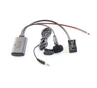 Bluetooth 5.0 para coche, cable auxiliar, micrófono, manos libres para teléfono móvil, llamadas gratis