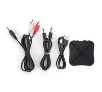 Bluetooth 5.0 Transmisor de Audio Receptor Inalámbrico 2 en 1 Adaptador de música HiFi para estéreo doméstico Smartphone TV Computadora ABS Negro 74 g