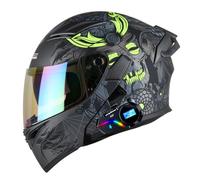 Bluetooth Casco Moto Modular Homologado DOTECE Casco Moto Integral Abatible Hombre Mujer Cascos Motocicleta con Doble Visera Casco Integrales Ventilazione 15,M:57-58CM