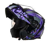 Bluetooth Casco Moto Modular Homologado ECEDOT Cascos Integrado Modulares con Doble Visera Casco Integrales Motocicleta Abatible Micrófono con Altavoz para Hombres Y Mujeres C,XL:61-62CM